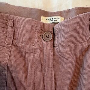 Max Studio Mauve Corduroy Straight Leg Pants